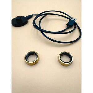 Oura Ring Gen 3 Size 7 Gold Lot FOR PARTS ONLY Both Rings Included with Charger